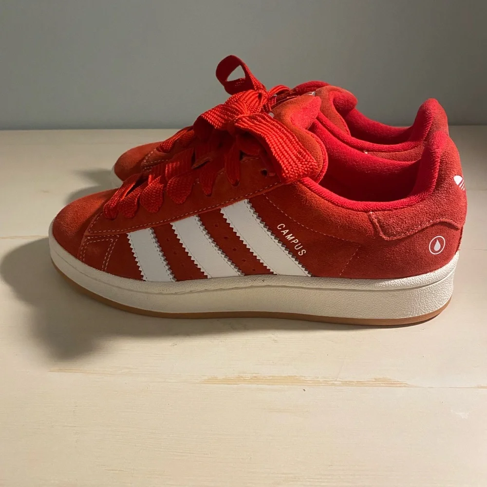 adidas Campus OOS Red Suede Sneakers with Ribbon Laces Unisex NWOT